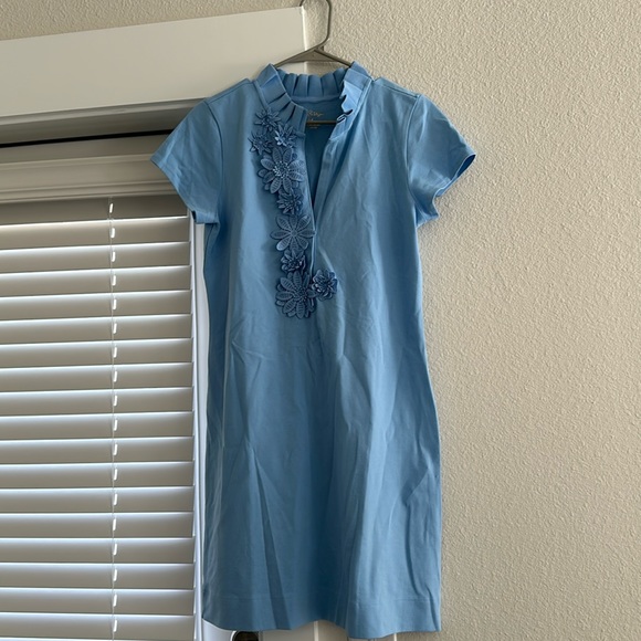 Lily Pulitzer Baby Blue Floral Collared Dress - Picture 3 of 5